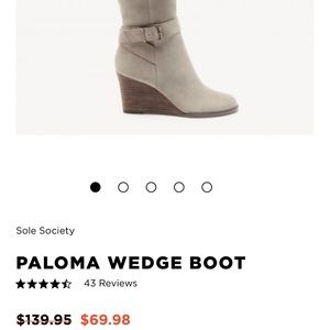 Sole society Paloma wedge boot